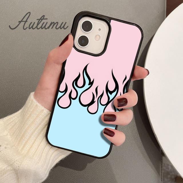 Трендовый чехол для телефона с пламенем для iPhone 11 12 13 14 Pro Max mini X XR XS SE 2020 5 6S 7 8 Plus Samsung Galaxy S21 S22 Чехол-накладка