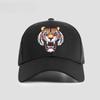 Spring and Autumn Korean Version Hard Eaves Tiger Embroidered Cap Male Embroidery Plus Size Cap Street Ins Baseball Cap