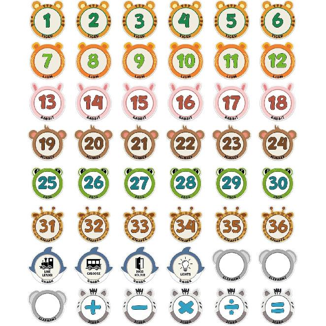FLYAB Line up Spots for Classroom Floor Stickers - 48Pcs Bee Number Stickers Floor Numbers for Classroom Lining up for Back to School Kindergarten