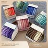 6-Pack Frosted Elastic Hair Rings - Durable, Simple Ponytail Bands for Women