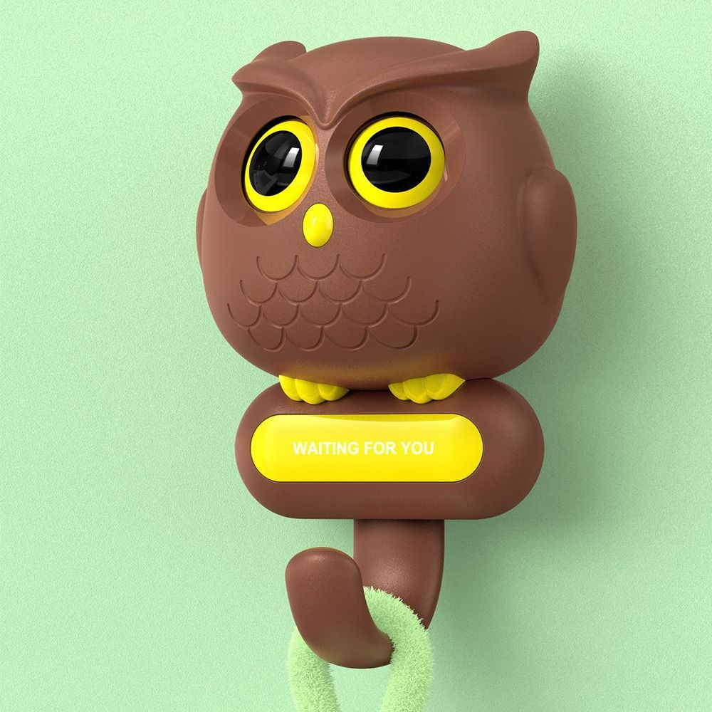 Free Punching Animals Wall Hanging Hook Home Decoration Storage Rack New Owl Blink Hook