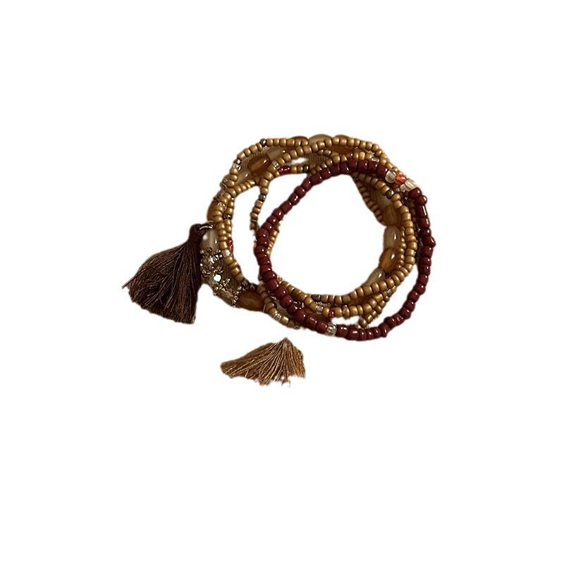Богемный многослойный браслет Miyuki из бусин: Летние украшения в этническом стиле, легкие, роскошные, в стиле ретро.