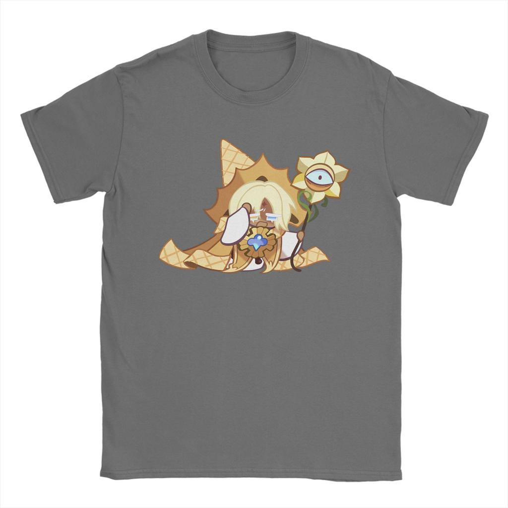 Унисекс Футболка Cookies Run Kingdom Чисто Ванильное Печенье Crazy Tees Короткий Рукав Круглый Вырез Хлопок Одежда для Вечеринки