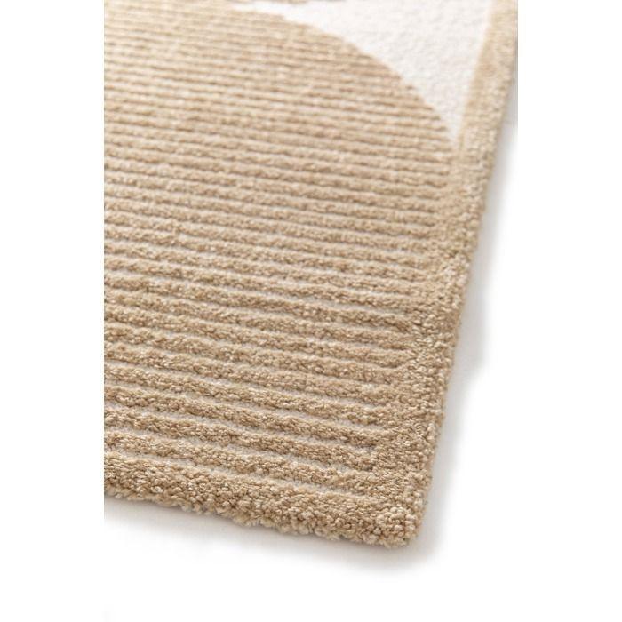Tapis à reliefs doux à relief géométrique beige 160x230