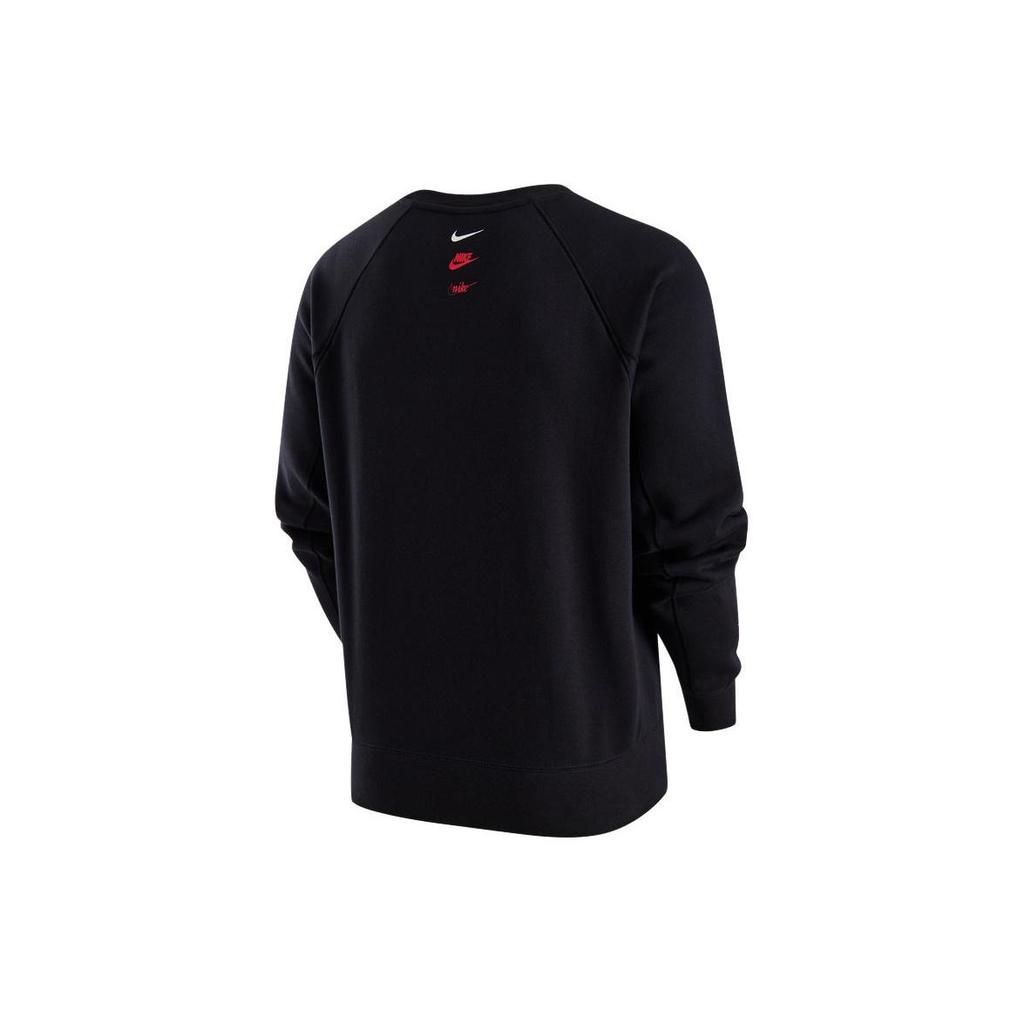 Nike Логотип коллекции "Летающий Дракон" Флисовая подкладка Круглый вырез Свитшот Мужской Черный FZ6374-010