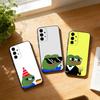 Смешной чехол для телефона с лягушонком Пепе для Samsung S25, S24, S21, S22, S23, S30, Ultra, S20, Plus, Fe, Lite Черный корпус