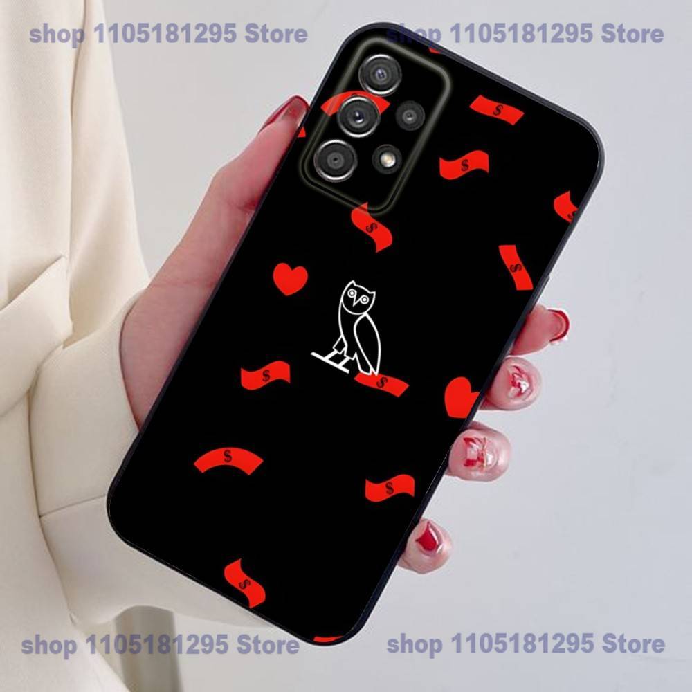 Чехол для телефона D-Drake O-OvO OWL для Samsung S24,21,22,23,30,Ultra,20,Plus,Note,10,9, Черный мягкий силиконовый чехол