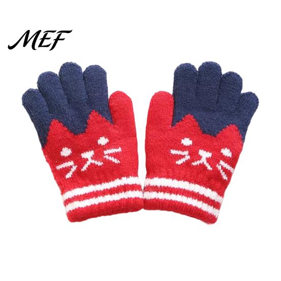 Breathable Acrylic Gloves for Outdoor Play 1 Pair Kids Winter Gloves, Cozy Thick Lined Mittens with Childrens Thermal Wear Severe Cold Cute