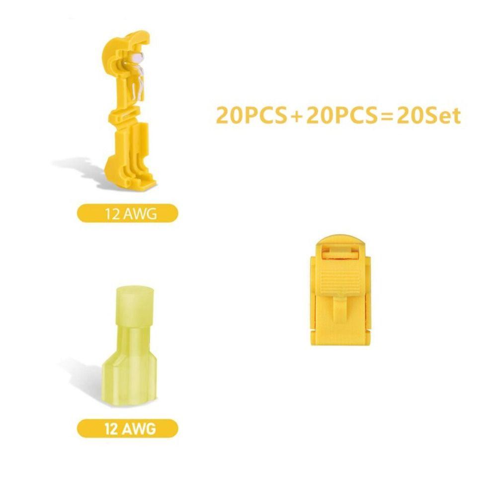 20 шт./компл. Т-образный обжимной разъем для провода T-Tap, водонепроницаемый обжимной провод, электрический разъем