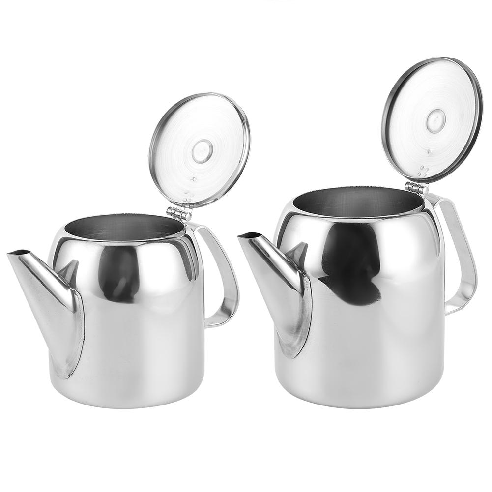 Кофеварка Круглый Чайник Чайник Нержавеющая Сталь Чайник Холодный Короткий Носик для Отеля Ресторана Чайник из Нержавеющей Стали Круглый Чайник