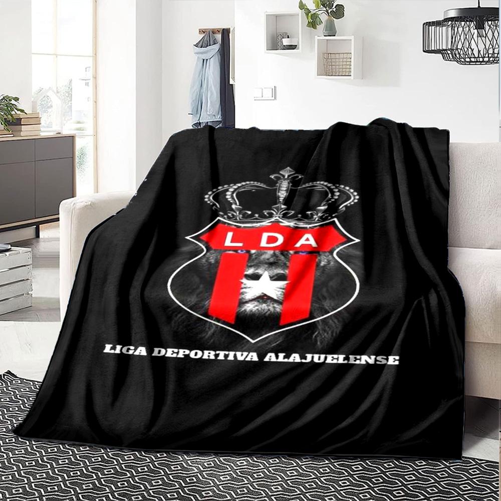 Alajuelense Logo Print Flannel Blanket High Quality Warm Comfortable Cover for All Seasons Perfect for Gifts Home Decor