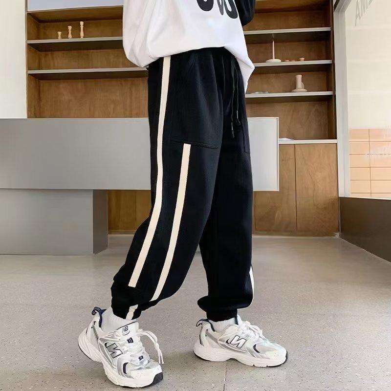 Брюки для маленьких мальчиков, облегающие леггинсы, спортивные штаны, детские повседневные штаны для бега