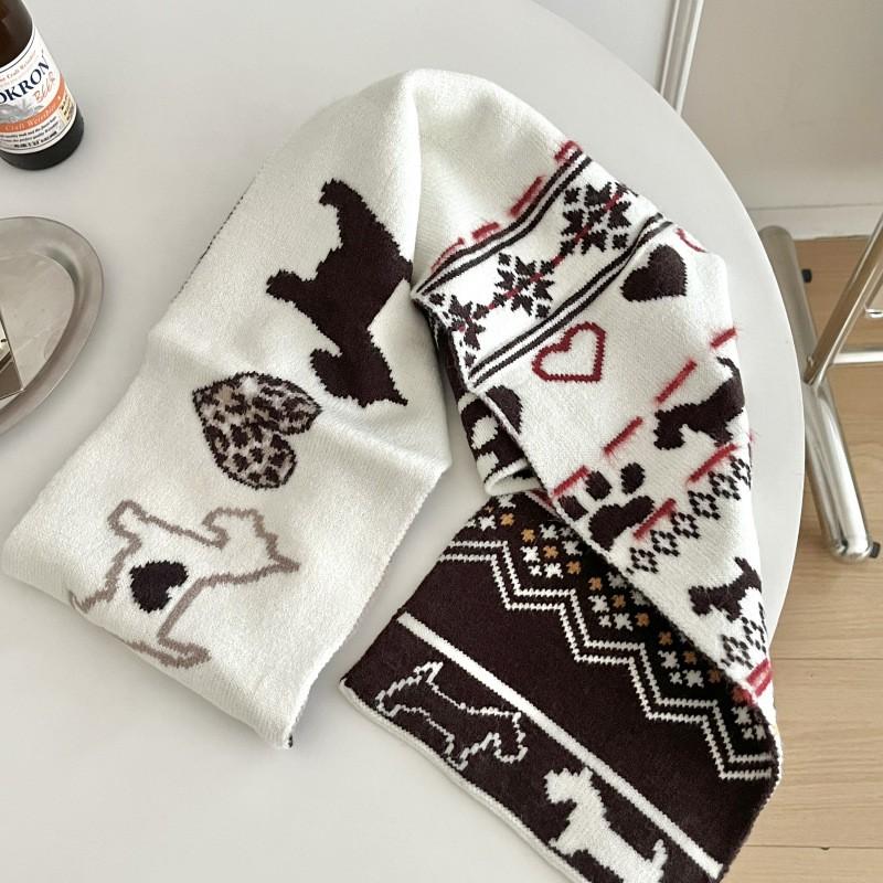 Двусторонняя теплая шарф-плед в стиле Fair Isle для женщин и мужчин, зимний, уютный, объемный, студенческий стиль