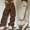 Women's  Fashion Sport Pants Low-waisted Casual Pocket Straight Work Long Pants