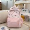 Schoolbag Japanese ins High value student backpack Cat print versatile casual backpack Large capacity travel backpack