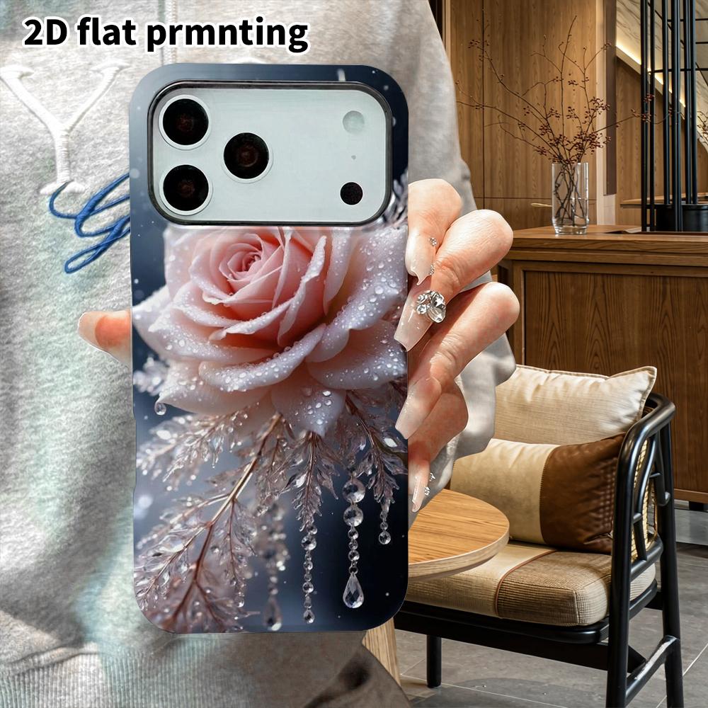 Phone Case: 2D flat suitable for iPhone 18, 17, 16, 15, 14, 13 Pro film protective case, couple style, crystal dew, Christmas and Halloween gifts