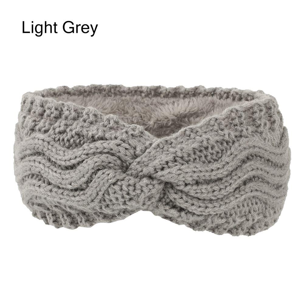 Зимние аксессуары для волос Эластичный вязаный крючком узел согревающий уши Вязаные повязки на голову Ободки для женщин