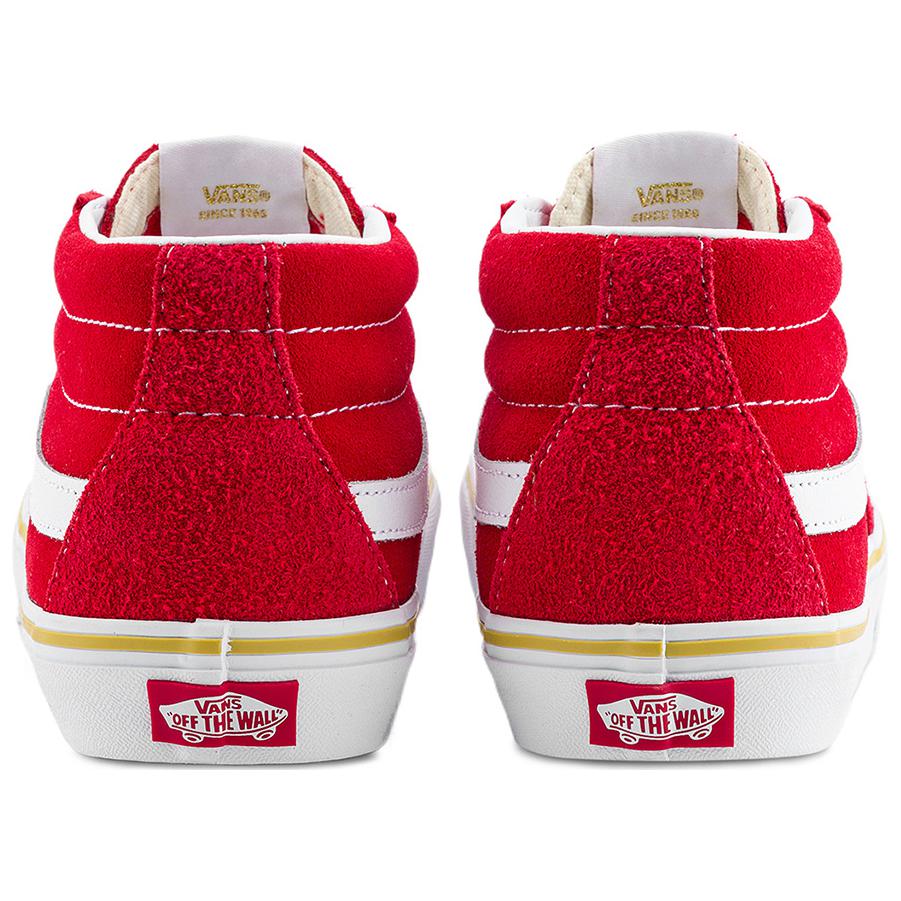 Vans SK8 MID top Кеды для скейтбординга Унисекс Красный Белый VN000BWEJV6