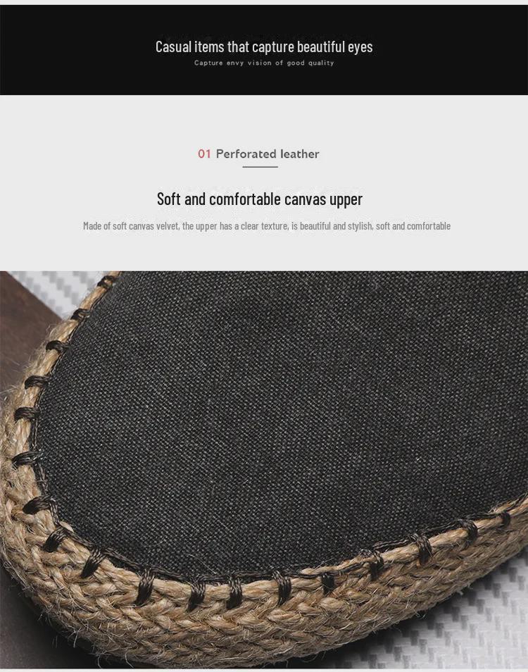 Мужские повседневные льняные туфли в китайском стиле без застежек