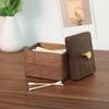 Walnut wood Cotton Swab Jar with Cover Dental Floss Box Desktop Toothpick Box  Tooth Supply