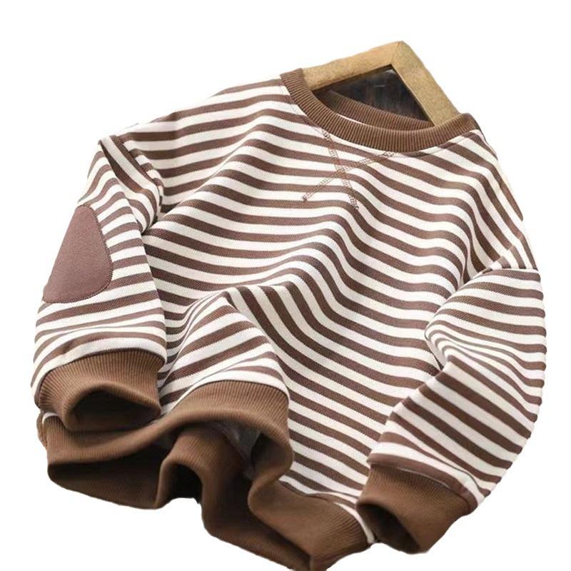 2024 Kids' Spring/Autumn Sweatshirts: Korean-Style Boys' & Girls' Velvet-Lined Tops