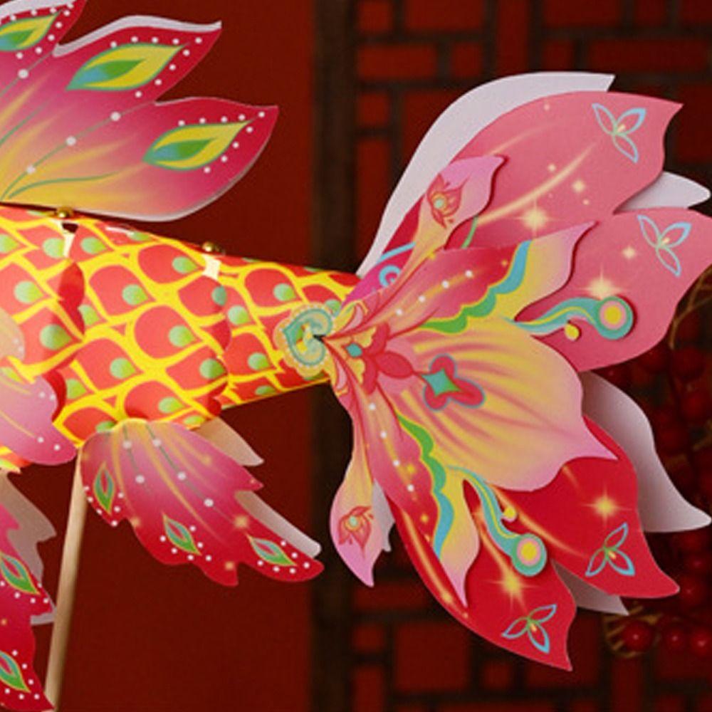 Ancient Style Handheld Fish Lantern Luminous Goldfish Light  Festival Decoration