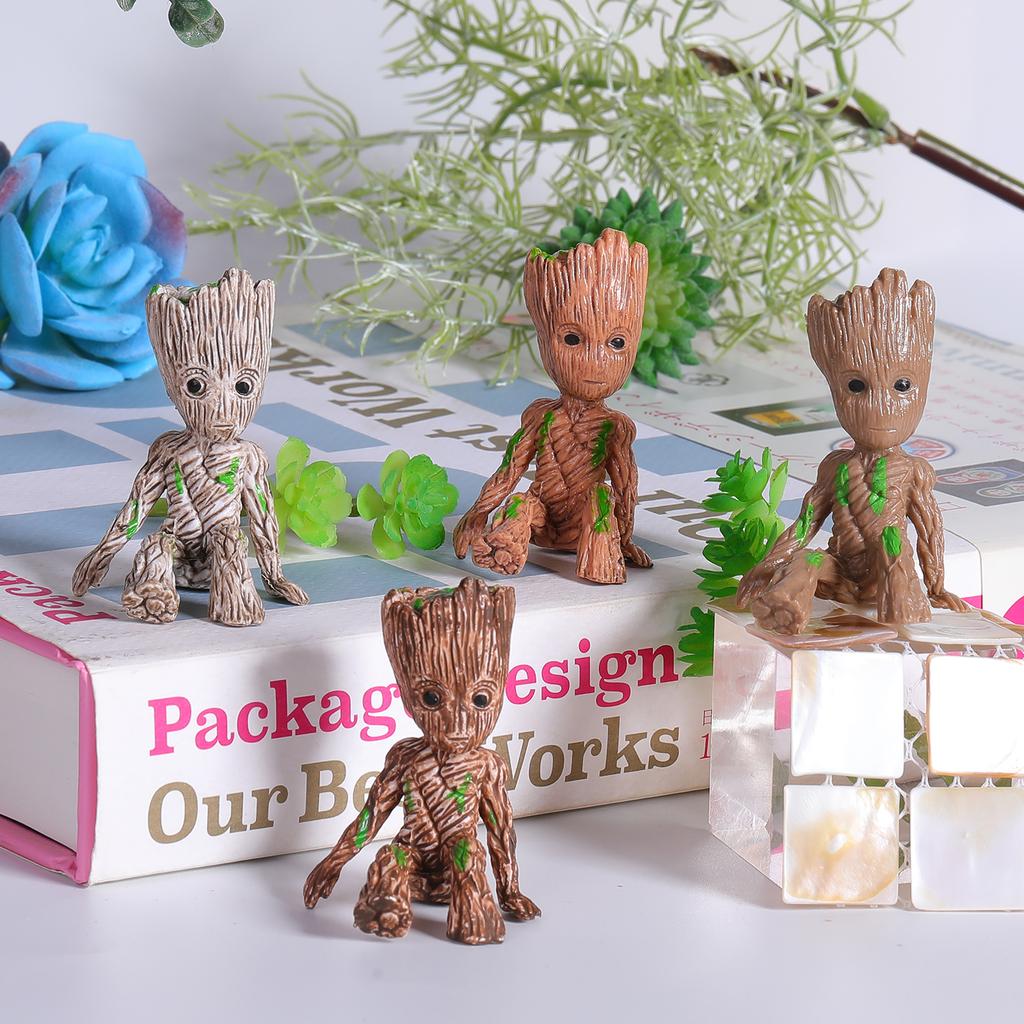 Mini Miniature Model Groot Anime Figure Home Decoration Accessories Car Hanging Pendants Desktop Decoration Ornament Crafts 5cm