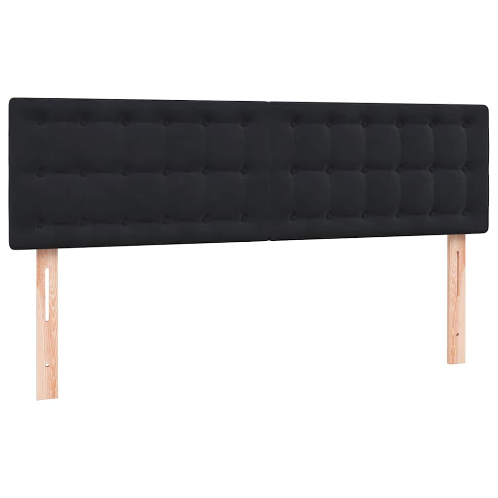 Box Spring Bed with Mattress Black 160x210 cm Velvet