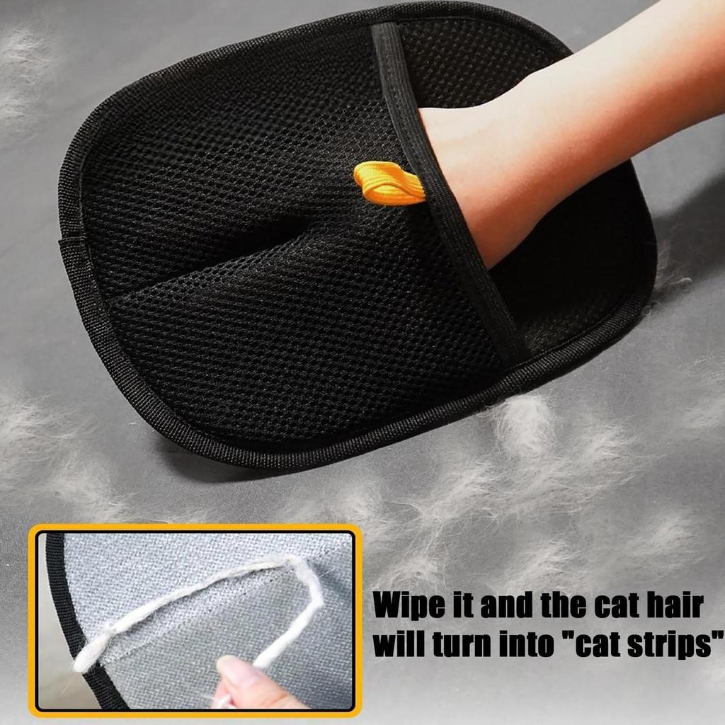 Pet Grooming Gloves Double-sided Grooming Gloves for Pets Gentle Deshedding Mitt Massager Grooming Gloves for Long and Short