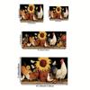 1Pcs Luxury Rooster Sunflower Print Print Kitchen Mat Soft Thickened Kitchen Floor Mat Waterproof Non-slip Oil-proof Floor Mat Runner Rug