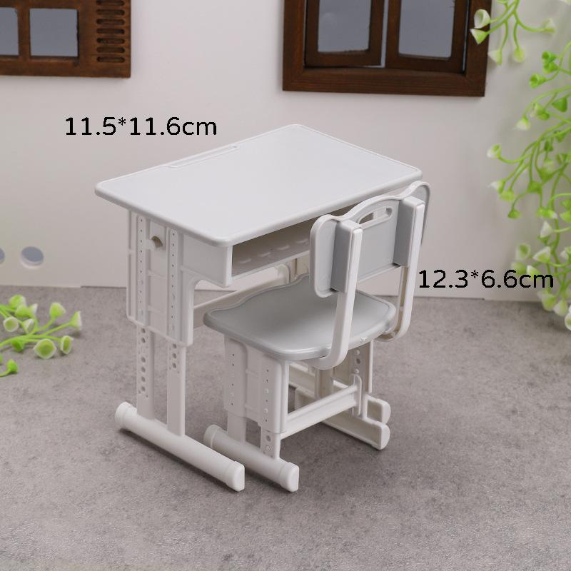 Children's Mini Desk & Study Table Toy Set with Books, Stationery, and Pencil Box Accessories