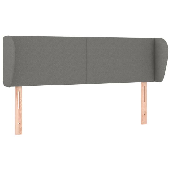 Maison Exclusive - Tête de lit avec oreilles Gris foncé 147x23x78/88 cm Tissu