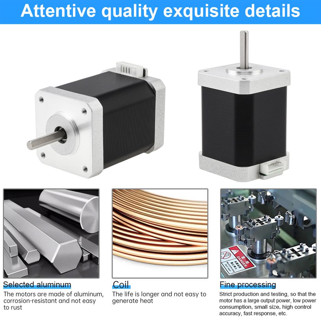 Шаговый двигатель Nema 17 60MM биполярный 2A 85N.cm(118 унций.дюйм) 42 двигателя 2 фазы 4 провода биполярный шаговый двигатель 1.8 градуса для ЧПУ 3D принтера