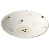 Ale-net Medium Bowl, W21.8 X D21.8 X H5cm, Oribe Dot & White, Large Flat Bowl, Mino Ware, Made In Japan