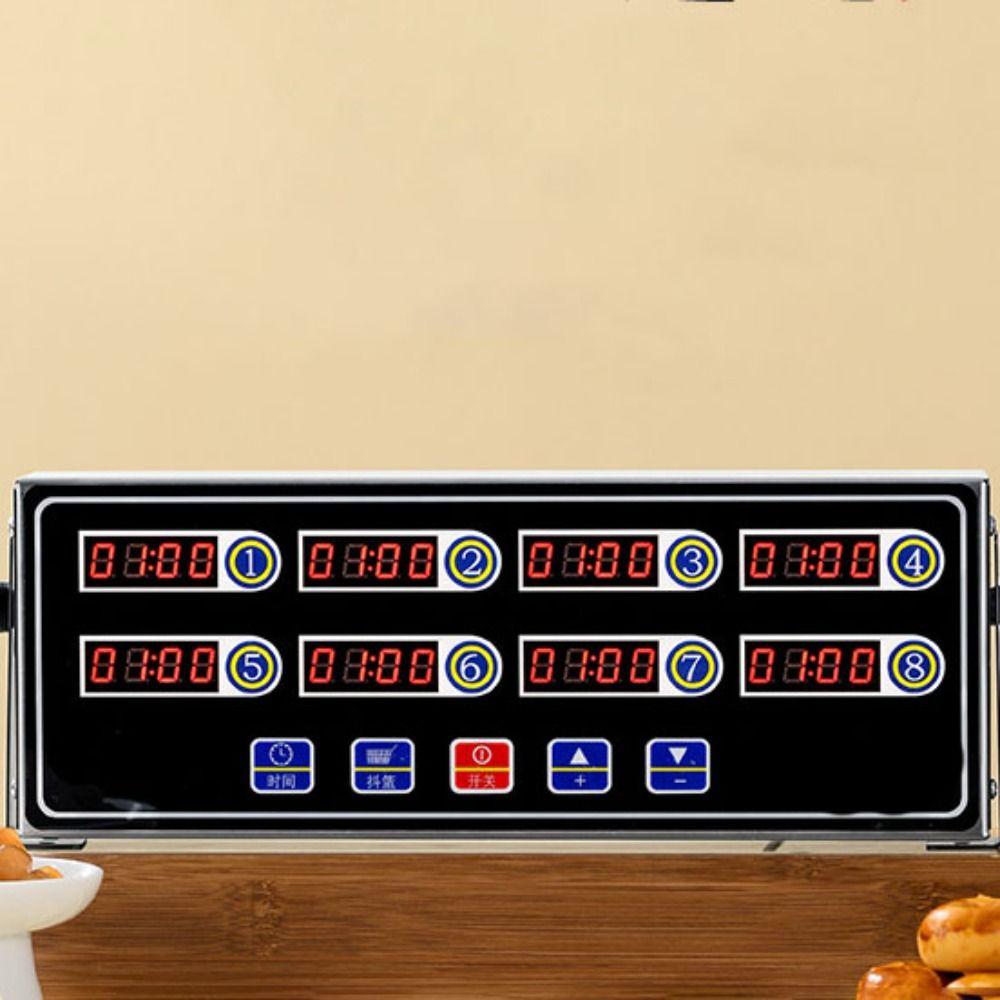4/6/8 Channels Commercial Kitchen Timer LED Digital Screen Cooking Reminder Restaurant