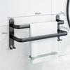Bathroom Towel Rack 3 Layers Drill Towel Holder Shower Rack Aluminum Alloy Storage Shelf  Bathroom