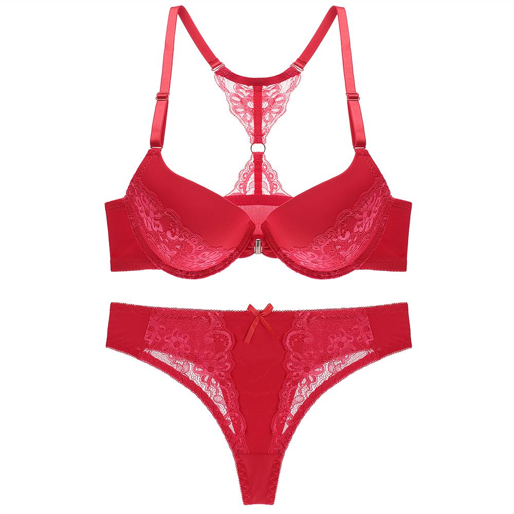 Artdewred Sexy Push Up Bra and Panties Set Front Closure Seamless Underwear Sets For Woman Beauty