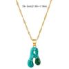 Bubble Alphabet Pendant Necklace Dripping Oil Minority Clavicle Chain  Men