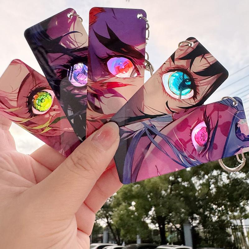 2/9 шт. Аниме Брелок для карточек Клинок рассекающий демонов Украшение Кавайная девушка Акриловые аксессуары для рюкзака Мультяшный сувенир Портативная игрушка Подарок