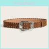 Fashionable Carved Metal Buckle Women Casual Suede Waist Belt For Stylish Outfits