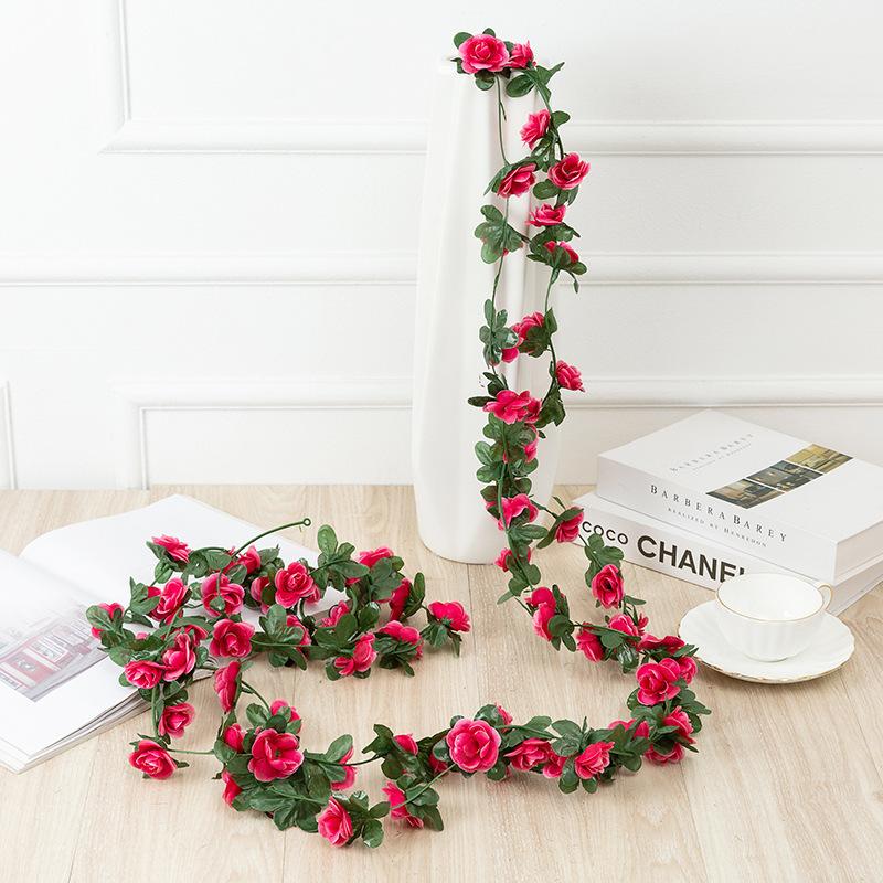 Simulation Flower Small Rose Flower Vine Home Decoration Ceiling Small Peony Flower Rattan Wedding Winding Wall Hanging