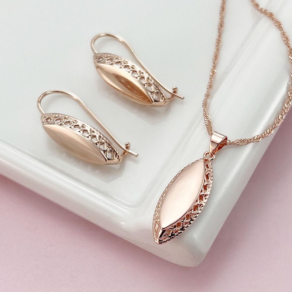 SIMJOO модный блестящий комплект из высококлассного ожерелья и сережек