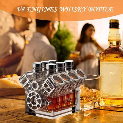Декантер для вина в форме двигателей V8, хрустальный декантер для виски, креативный декантер-сепаратор для алкоголя, барные гаджеты для текилы, бурбона, подарок