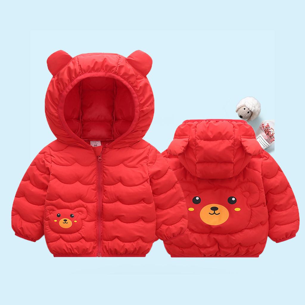 Зимние пальто для мальчиков и девочек, детская куртка на молнии с толстыми ушами, зимняя толстовка с капюшоном, одежда
