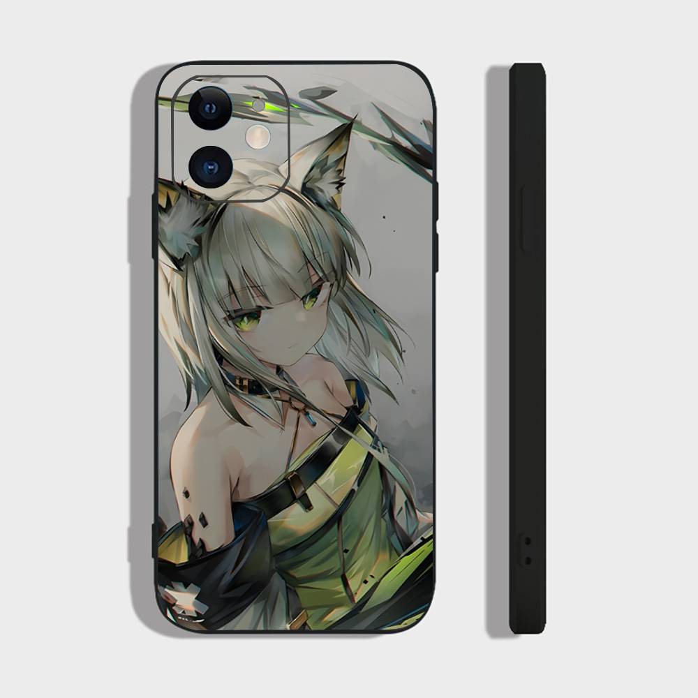 Kal'tsit Анимированный Игровой A-Arknights Чехол для Телефона Для IPhone 17 Air 16 15 14 13 Pro Max 11 12 Черный Силиконовый Чехол