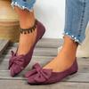 Fashion Plus Size 2025 Hot Sale Women's Flats Soft Bottom Slip On Pointed Toe Butterfly-knot Flats Outdoor Casual Daily Walking Shoes