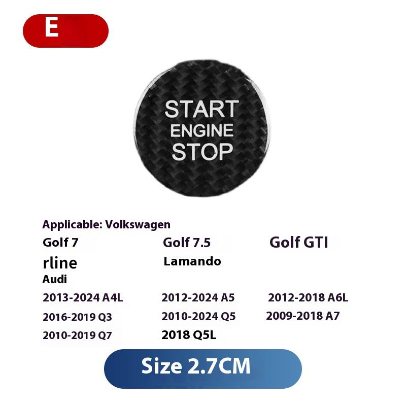 DCLR3 Applicable to 18-20Skoda Kamiq Superb Octavia Car Engine Start/Stop switch cover Button Decorative Stickers