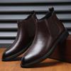 2024 Luxury British Style Men's Brand New Comfortable High Top Boots Autumn Korean Version Pointed Elegant Mid Top Chelsea Boots