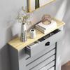 95.5H x 78Wcm Radiator Cover, with Drawer - Grey