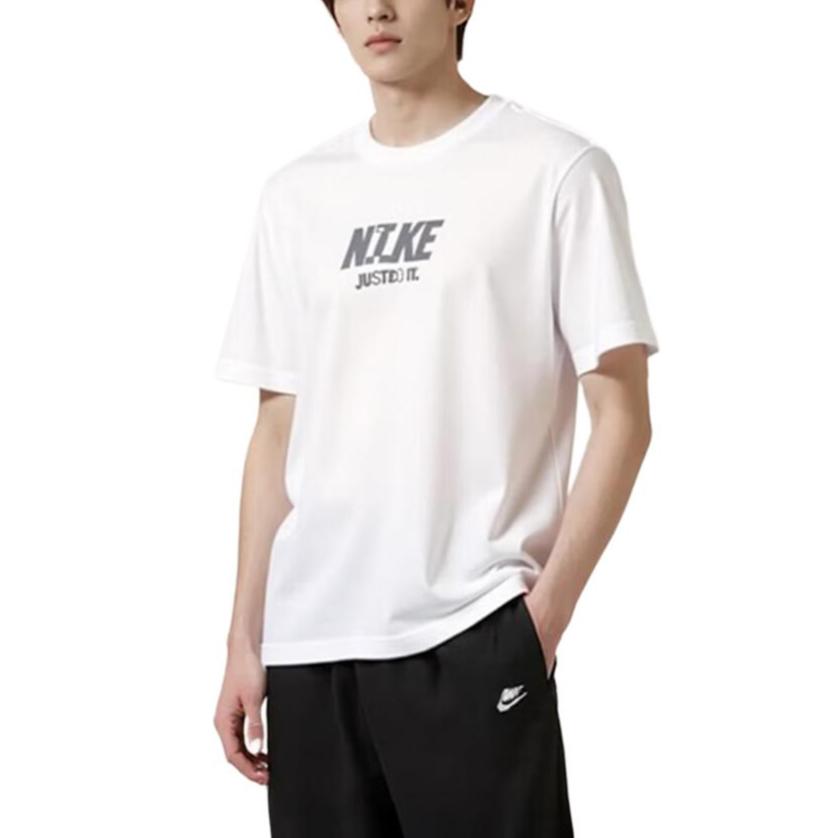 Nike Футболки Мужские Белые С Круглым Вырезом Средней Посадки FV3766-094